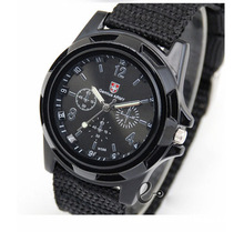 2015 New Fashion Wholesale Soldier Military Men Outdoor Sports Watches Quartz Canvas Strap Fabric Watch For Male Casual