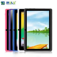 High End Brand IRULU 7″ Tablet PC 8GB Android 4.4 Quad Core 1024*600 HD A33 Dual Cam Factory Price Tablet w/Keyboard 2014 New