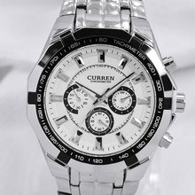 Mens Watches Top Brand Luxury CURREN Military Fashion Quartz Sport Wristwatches Men Stainless Steel Business Watch