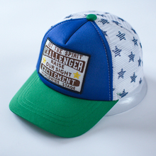 2016 New Baby Spring autumn summer hat boys and girls Baseball cap children Letters stars Mesh hat sun caps XL556