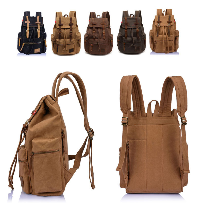 2014 New Casual Canvas Men Backpack Retro Vintage Male Students School Bags Outdoor Man Shoulder Bags