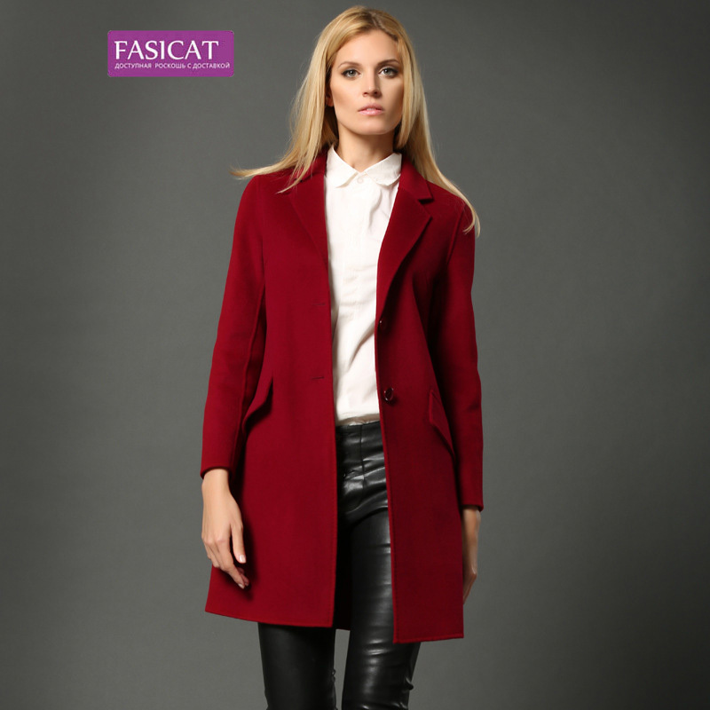 Fasicat Brand Autumn Pure Wool Coats Women Winter Double Face Cashmere Long Sleeve Loose Casual Formal Work Wear Outwear 173762