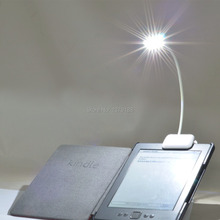Newest Book light Lamp 3 LED E-reader Clip with Flexible Arm For kindle Tolino Pocketbook Sony EBook Reader Free shipping