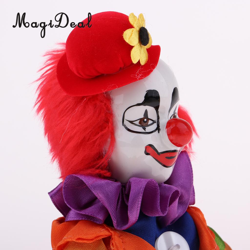 Funny Handmade Clothing Clown Man Doll Halloween Decor Birthday Gifts 23cm 