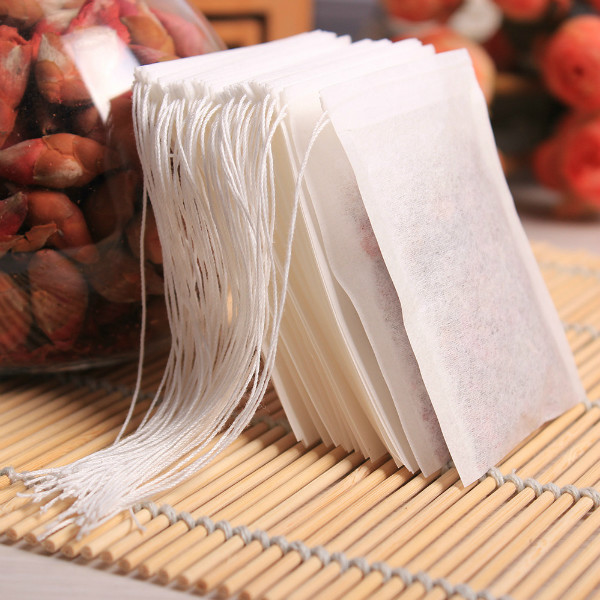 FoodyMine 100 ШТ. Пакетиков 5.5x7 CM Популярные Здоровые строка Термосварки Фильтровальной Бумаги Херб Свободные Пакетиков заварки Чая фильтр