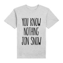 Game Of Thrones You Know Nothing Jon Snow Tshirts Male Short Sleeve Tops Summer New Arrival