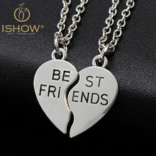 New collier choker necklace heart pendant pieces broken two best friend forever necklace women necklace jewelry collares mujer