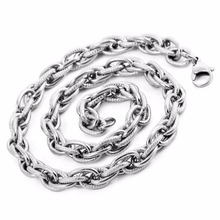 Pecuilar Unique Design Real Men’s Charming Jewlery Stainless Steel Chain Link Necklace Wheat Size Best For Him 10 x 432 mm