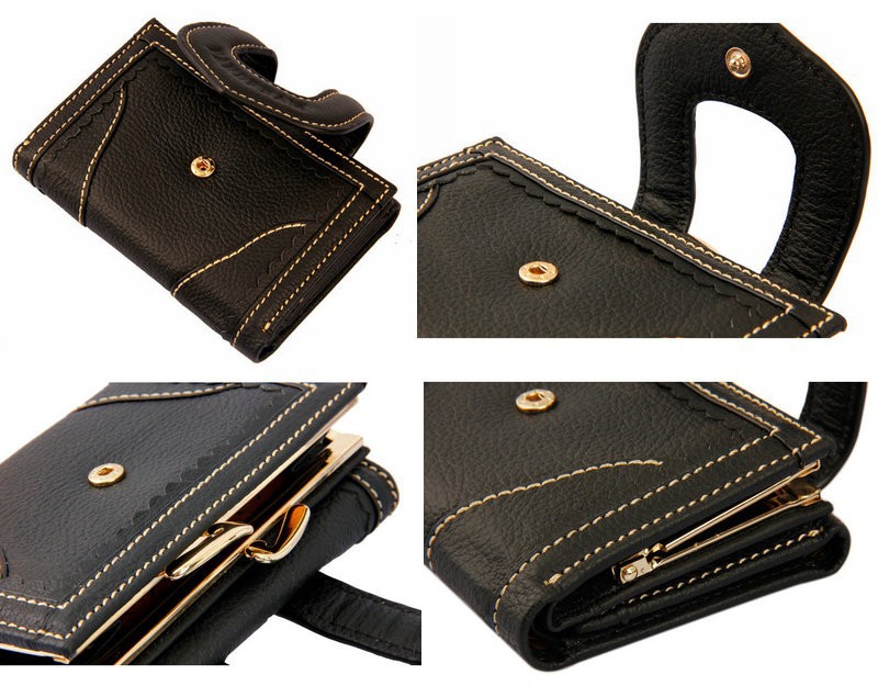Short leather wallet C