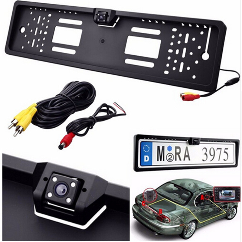 New Europe license plate frame 170 European Universla Car License Plate Frame Auto Reverse Rear View Backup Camera 4 LED New Europe license plate frame 170 European Universla Car License Plate Frame Auto Reverse Rear View Backup Camera 4 LED