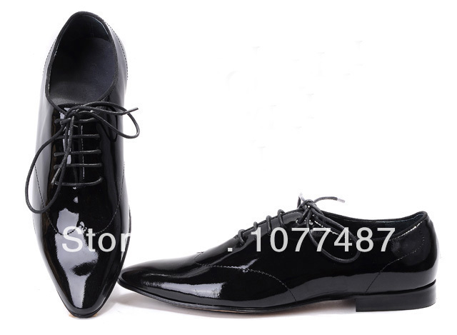 1735169608 Italian Fashion Mens Black White Contrast Color Dress Shoes ...