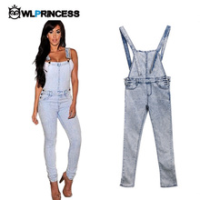 Owlprincess Sexy Jeans Sleeveless Womens Jumpsuit 0veralls Spaghetti Strap Bodysuit Pants Casual Denim Women Slim Jeans Rompers