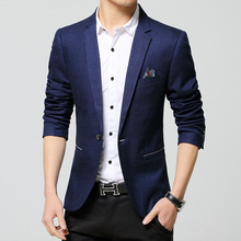 2016 Luxury Brand Fashion Mens Blazers High Quality Blazer Masculino Slim Fit Men Casual Jacket Business Suit Wedding Dress Q33