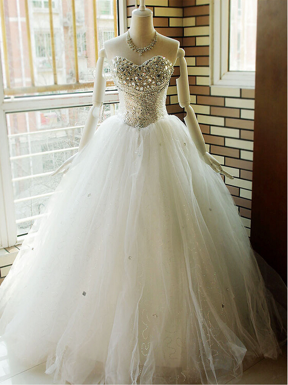 crystal hand sewn wedding dresses