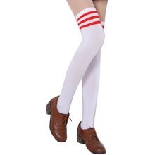 Hot Thigh High Sexy Cotton Stocking Women Striped Over Knee Girl Lady Stockings