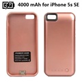 Free Shipping 4000mAh External Pack portable Backup Battery Power Case For iPhone5S SE Mobile Charger
