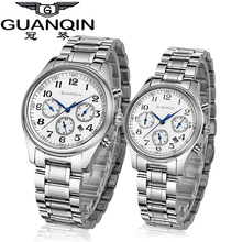 Origianl GUANQIN Top Brand Luxury Fashion Casual Quartz Lovers Watches Waterproof Date Men Women Watches