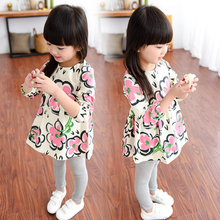 next kids girls princess dresses toddler girl clothing 2016 spring autumn of the new girls long-sleeved cotton pentagram summer
