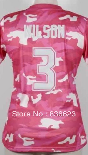 women\u0026#39;s seattle seahawks russell wilson pro line pink fashion jersey -  