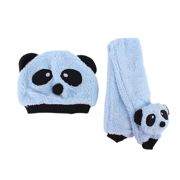 Beanie  beanie Set Winter Cap set Scarf scarf Cartoon Girl Panda and hat Boy Hat Neckerchief