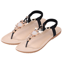 2016 Women Shoes Sandals Comfort Sandals Women Summer Classic Rhinestone Fashion Summer High Quality Flat Sandals PL001