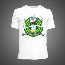 Cool Rick and Morty men t shirt 2016 Summer Anime T-shirts Peace among worlds folk White Fitness Cartoon Fitness tee shirt homme