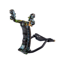 free shiping Slingshot Hunting Powerful Catapult Camouflage Stainless Steel Arrow Rest