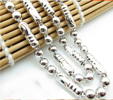 19 inch Pure 925 Sterling Silver Men’s Beads Necklace chain Heavy gold 18.54g