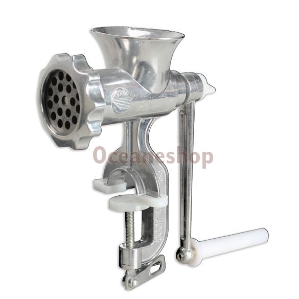 Cast Iron Manual Meat Grinder Mincer Table Hand Crank Tool for Kitchen