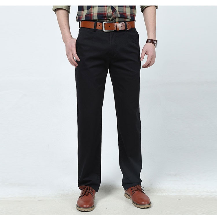 3 Colors 30-42 100% Cotton Outdoor Joggers Men Casual Long Pants Men\'s Clothing Black Khaki Pants Trousers Autumn Summer Brand (11)