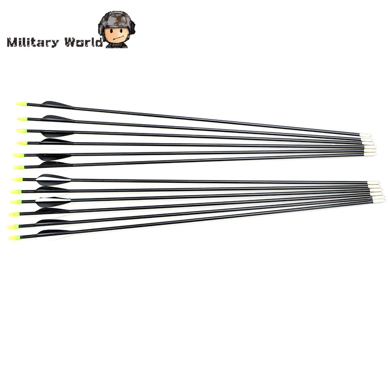 12pcs pack Shooting Lightweight 80cm Length 15 80lbs Arrows For Compound Bow Recurve Bow Outdoor Archery