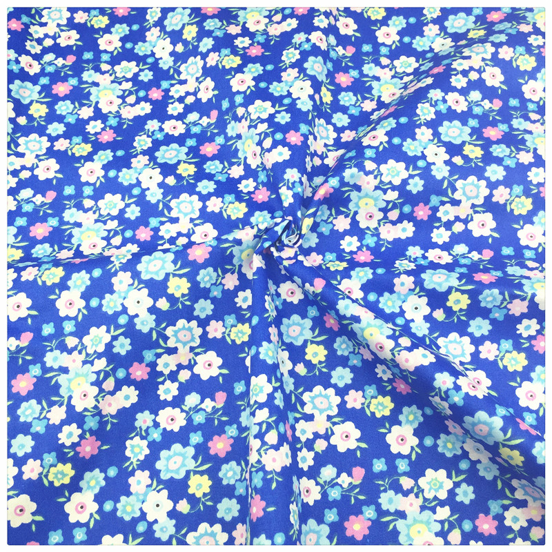 New Flower Print 100% Twill Cotton Fabric Patchwork By Meter For DIY Handmade Sewing The Clothing Baby Bedding Home Textile