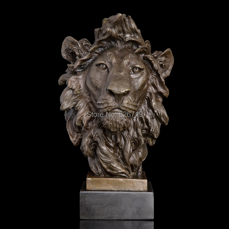 Best Selling 100 Bronze Lions Head sculptures animal bust lion head