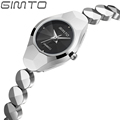 2016 GIMTO brand Deluxe Business woman watch fashion silver quartz watch tungsten steel waterproof woman watch