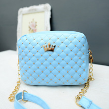 Fashion Style Candy Colors Rivet Casual Women Bags Women Messenger Bags High Quality Leather Small Flap