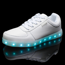 8 Colors High Quality 2016 New Fashion Led Shoes Casual Women & Men Shoes Led Luminous USB Charging Lights shoes Size 35-46
