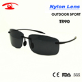 2016 New Summer Rimless Sunglasses Men TR90 Light Weight Outdoor Sport Male Sunglass Revo Blue Gray