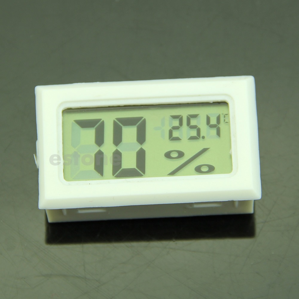 A96 F85 Free Shipping LCD Digital Temperature Humidity Meter Gauge Thermometer Hygrometer 10 99 RH White
