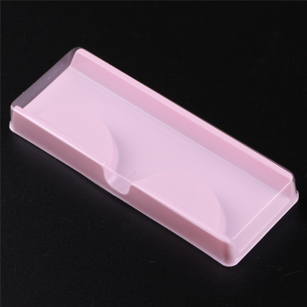 Packing Box For Eyelash Blank Eyelashes Plastic Packaging Transparent Lid Pink Tray Wholesales