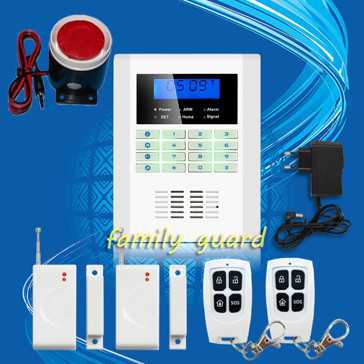 Free Shipping 101 zone 99 wireless zone and 2 wired Quad Band LCD home security PSTN