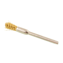 Nueva alta calidad de 3 mm vástago de latón rueda de alambre forma de la pluma cepillo para Dremel Drill Die Grinder herramientas