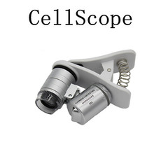 Hot sell Universal Clip Mobile Phone Macro Lens 6X Zoom Magnifier Cellphone Microscope lens with LED/UV Lights Free shipping