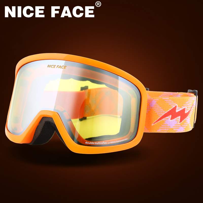 New Arrival Women Men Skiing Snowboarding Goggles Dual Lens UV Protection Anti-Fog Snow Ski Glasses Hot Snowboard Eyewear NF142