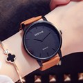 GIMTO Simple Women Watches Retro Vintage Male Female Wristwatch Leather Fashion Girl Lovers Watch Quartz Clock