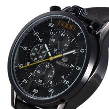 New Design Header 100 Genuine Leather Quartz Watches Water Resistant Multi Functional Small Dial Work Watches