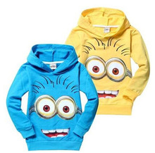 despicable me minions clothes boys clothes girls kids shirts Spring autumn hoody Top Tee minion t shirt children clothing(China (Mainland))