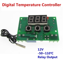 Termostato 12 V controlador de temperatura Digital con NTC sensor de temperatura – 50 ~ 110 centígrados de salida de relé