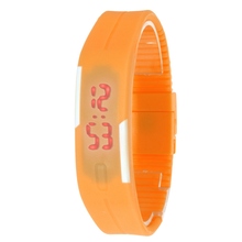 2016 New Fashion Men Women Rubber LED Watch Date Sports Bracelet Digital Wristwatch 5 Colors