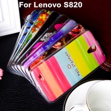 Unique DIY Painted Phone Cases For Lenovo S820 4.7 inch Cover Soft TPU Pudding &Hard Plastic Cases 8 Patterns Fashion Pictures