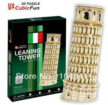 Torre inclinada de CubicFun 3D educativo de papel y EPS modelo Papercraft adorno casero para el regalo navidad